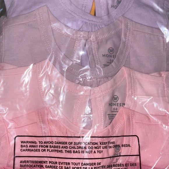 Honest Baby Girls' 10pk Rainbow Organic Cotton Puff Sleeve T-Shirts NWT 6-9 m - Picture 4 of 6